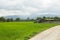 Green rice field with doi hua sie, chomthong Chiangmai