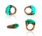 Green Ring Epoxy Resin Jewellery
