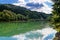 Green river in alpine austrian mountains