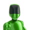 Green robot futuristic portrait. cyborg artificial character avatar