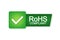 Green RoHS. Logo, icon, label. Quality mark Business icon Vector stock illustration