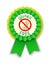 Green rosette with text gluten free