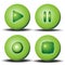 Green round buttons