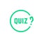 Green round simple quiz icon