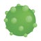 Green round virus isometric icon