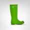 Green rubber boot vector illustration