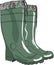 Green rubber boots vector