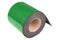 Green rubber sealant roll, for joints, on a white background