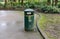 Green rubbish bin