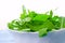 Green rucola fresh salad