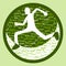 Green runner icon