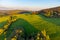 Green rural landscape from above