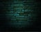Green rustic old fashioned brick wall with string lights background