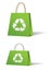 Green sale shopping bags