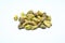 green salted pistachios isolated