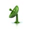 Green satellite antenna icon