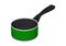 Green Saucepan on White