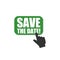 Green Save the date! sign icon