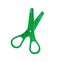 Green scissor isolated