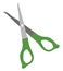 Green scissors, vector or color illustration