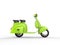 Green scooter - side view