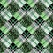 Green Scottish tartan grunge seamless pattern with leopard spots eps10