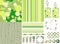 Green scrapbook kit with beads