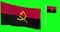 Green screen Angola two flags waving angolan flagpole animation 3d chroma key