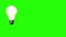 Green screen Clear Bulb beautiful glowing animation showing idea creative minds