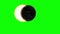 Green Screen Earth covering sun lunar eclipse
