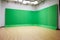 Green Screen In Empty TV Studio