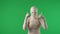 Green screen isolated chroma key photo capturing a mummy giving a thumbs up, encouraging and recommending the product.