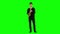 Green screen. Jazz melodies performed by musician on the saxophone