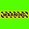 Green Screen Objects. Yellow Black Warning Sign