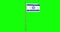 Green Screen Realistic Loop Israeli Flag Israel With Flagpole Waving In The Wind