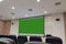 Green screen in University lecture room