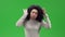 Green Screen young african female grimacing