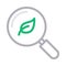 Green search vector thin line icon