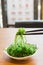 Green seaweed salad