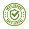 Green secure rubber stamp
