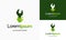 Green Service Logo Design Template, wrench tree leaf service logo vector icon illustration, Mechanic leaf logo template vector