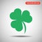 Green shamrock icon. vector illustration eps 10