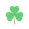 Green Shamrock leave icon - Saint Patricks Day symbol