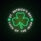 Green shamrock neon sign.