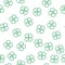 Green shamrock seamless pattern. Background of fourleaf clovers. Simple flat vector illustration
