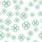 Green shamrock seamless pattern. Background of fourleaf clovers. Simple flat vector illustration