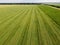 green sheared summer field aerial photo