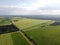 green sheared summer field aerial photo