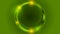 Green shiny abstract circles glowing video animation