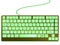 Green shiny keyboard